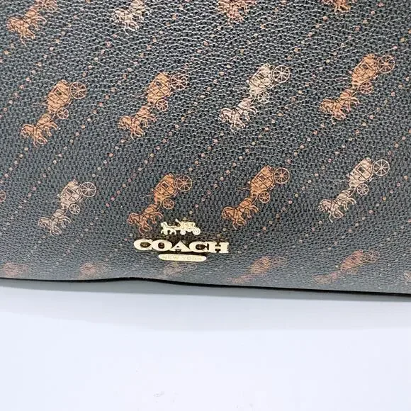 Coach Diagonal Print Horse and Carriage Tote 27 - Picture 8 of 9